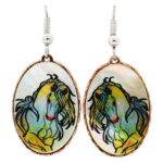 Mother of Pearl Shell Horse Earrings