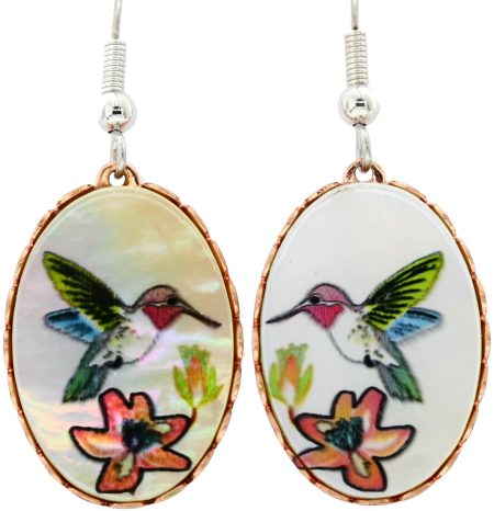 Mother of Pearl Hummingbird Earrings