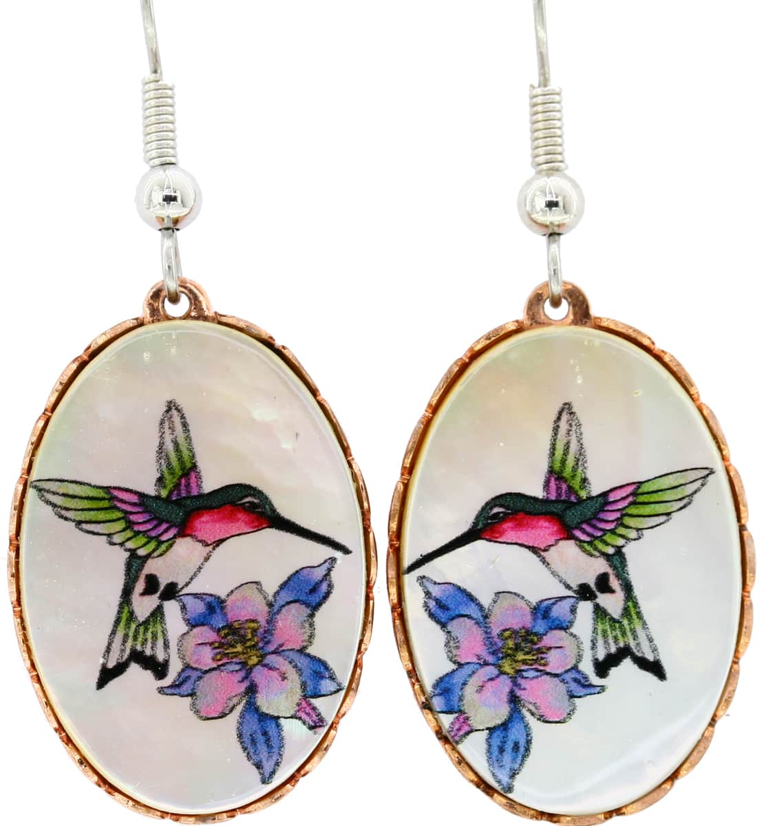 Flowers & Hummingbird Earrings Flowers & Hummingbird Earrings