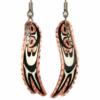 Copper Feather Canadian NW Native Earrings