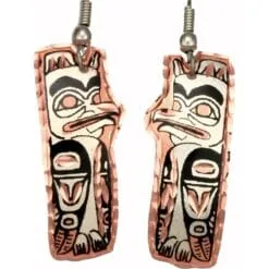 Cut Out Eagle Totem Earrings