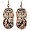 Handmade copper West Coast Northwest Native dogfish shark dangle earrings