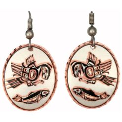 Eagle & Salmon Haida Earrings