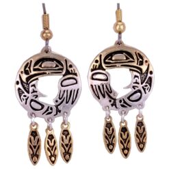 Gold and Silver Plated Dangle Native Fashion Earrings