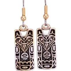 Northwest Native Fashion Totem Earrings
