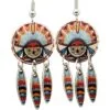 Gorgeous Kachina Native American Earrings