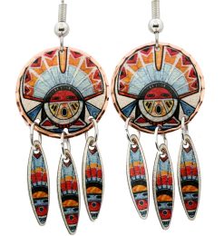 Dangle Native American Kachina Earrings