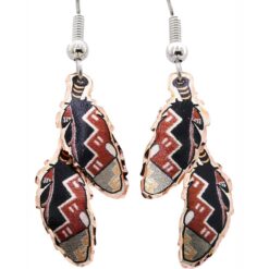 Feather Earrings Handmade from Copper in Native Flair