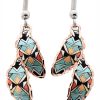 Native Feather Art Copper Earrings