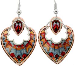 Native Indian Abstract Kachina Dangle Earrings