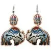 Native American Dangle Buffalo Earrings