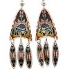 Arrowhead Native Indian Buffalo Earrings