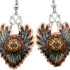 Native Indian Eagle Feathers Earrings