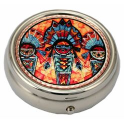 Wholesale Pill Boxes with Colorful Kachina Insets