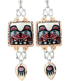 NW Native Haida Bear Earrings