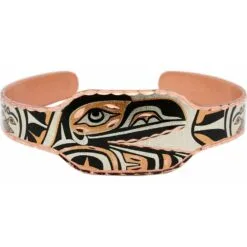 West Coast Native Raven Bracelet Handmade in Copper