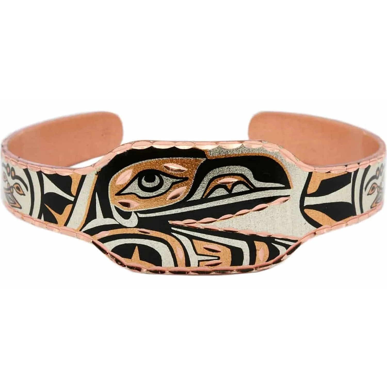 West Coast Native Raven Bracelet Handmade in Copper