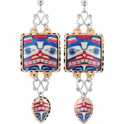 Canadian Totem Haida Bear Earrings