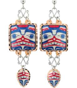 NW Native Canadian Totem Bear Earrings