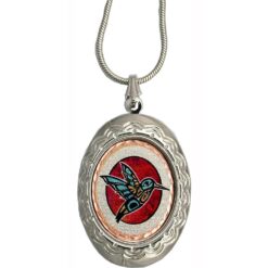 NW Native Hummingbird Locket Necklaces