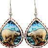 Polar Bear and Cub Earrings