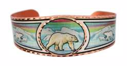 Alaska Wildlife Jewelry, Polar Bear Northern Lights Bracelets