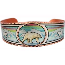 Gorgeous Alaska Wildlife Jewelry, Unique Polar Bear Northern Lights Bracelets