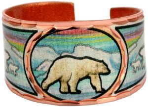 Polar Bear and Northern Lights Rings