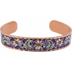 Handmade Flower Bracelets with Purple Background