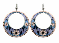 Attractive Purple Flower Earrings
