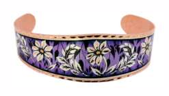 Purple Color Background Flower Bracelet