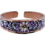 Amethyst Purple Flower Rings