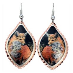 Red Fox Earrings, Colorful Wildlife Earrings