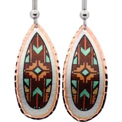 Teardrop Native Indian Earrings Created in Vivid Colors