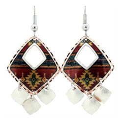 Square Native Dangle Earrings