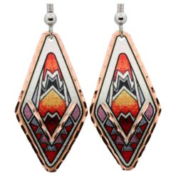Long Arrow Shape Colorful Native American Earrings