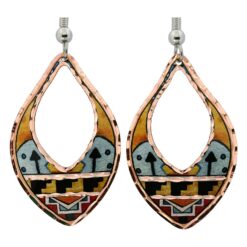 Native Indian Earrings Created in Enchanting Colorful Pueblo Artwork