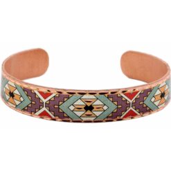 Narrow Cuff Bracelets Handcrafted in Colorful SW Native Artwork