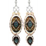 Wire Decorated SW Native American Earrings