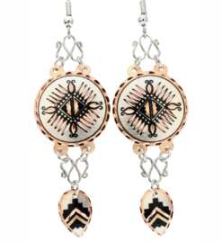 SW Sunburst Native American Wire Earrings