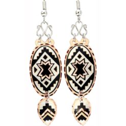 Unique wire copper earrings with SW Native star design
