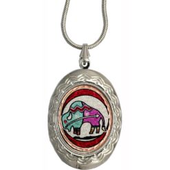 Locket Necklaces Embellished with Copper Buffalo Design