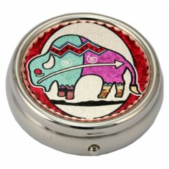 Copper Buffalo Embellished Silver Plated Pill Cases