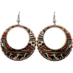 Circle Cutout Hopi Pottery Art Jewelry Earrings
