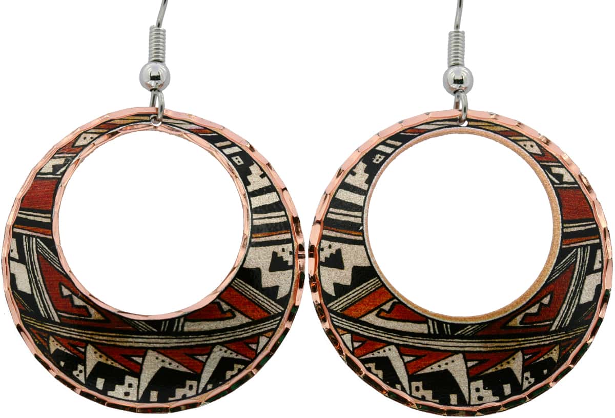 SW Hopi Tribe Pottery Inspired Earrings SW Hopi Tribe Pottery Inspired Earrings