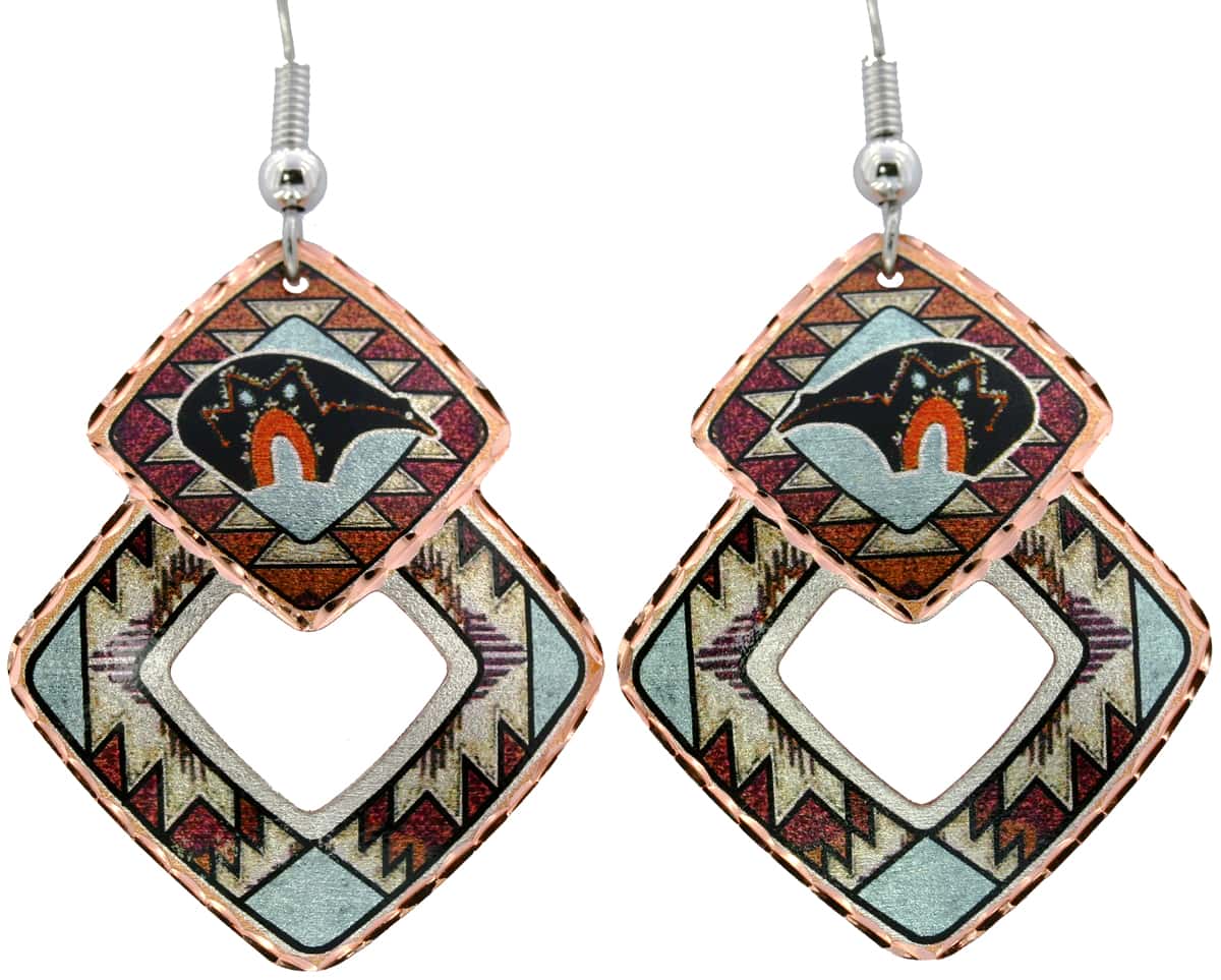 SW Native American Bear Cutout Earrings SW Native American Bear Cutout Earrings