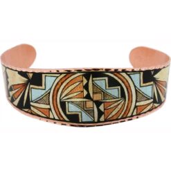 Native American Bracelet Created in Turquoise and Reddish Brown Color