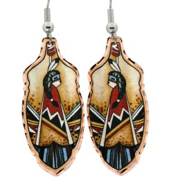 SW Native Hopi Kachina Doll Earrings