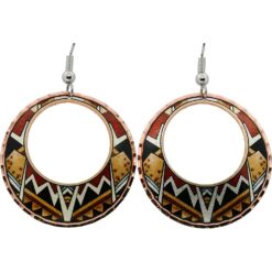 Stunning Earrings Handmade in Native Navajo Indians Pottery Art