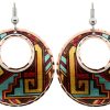 SW Native American Zuni Indians Pottery Art Earrings